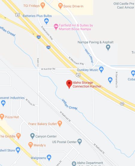 Google Maps nampa Karcher storage Location | Idaho Storage Connection
