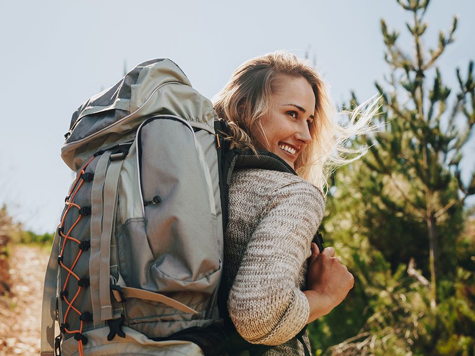 A photo of a smiling backpacker | Idaho Storage Connection