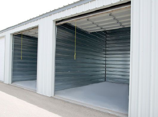 A photo of two empty storage units | Idaho Storage Connection
